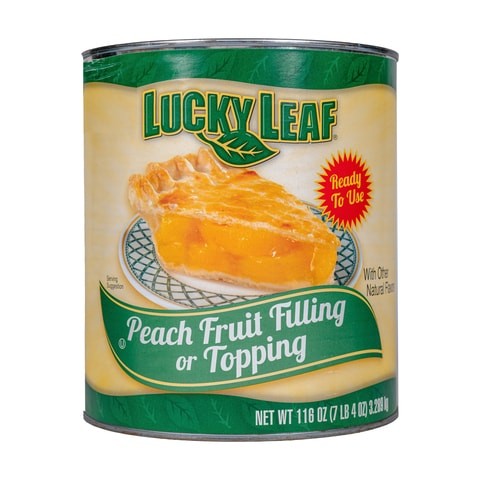 Lucky Leaf Pie Filling, Peach, Ready To Use (3.28Kg X 6)