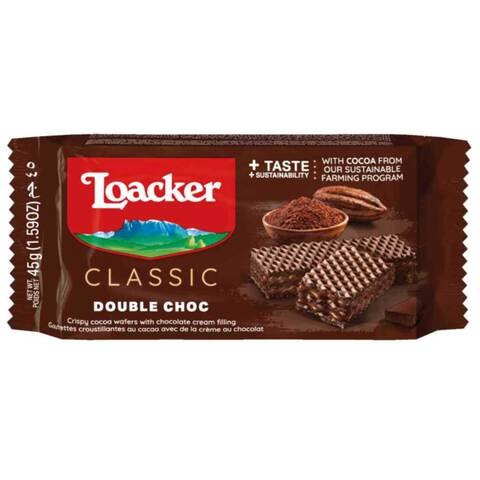 Loacker Classic Double Chocolate Wafers 45g