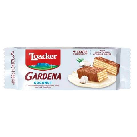 loacker Gardenia Milk Chocolate Coated Wafers with Coconut Cream 38g