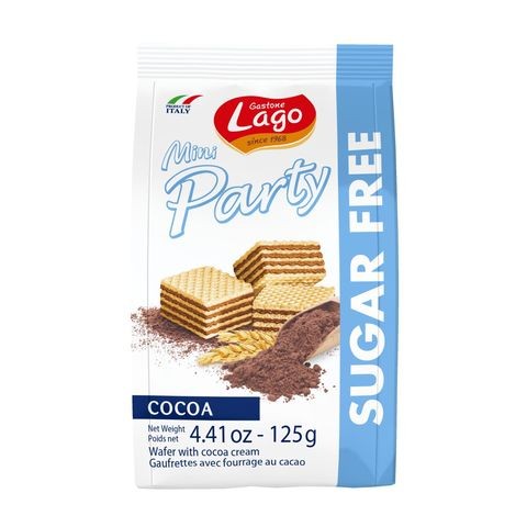 Lago Mini Party Cocoa Wafer Sugarfree 125g