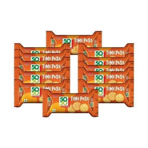 Britannia 50-50 Time Pass Biscuits 40g x12