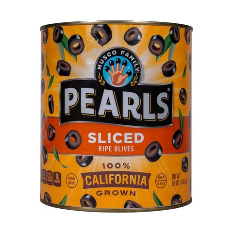 Pearls Black Olives, Sliced, US Grade A, Non GMO (1.56Kg X 6)