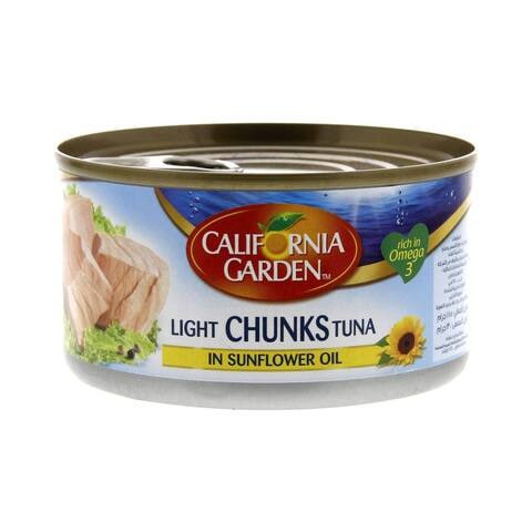 California Garden light tuna chunks in sunflower oil 185g