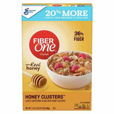 General Mills Fiber One Real Honey Cereal 496g