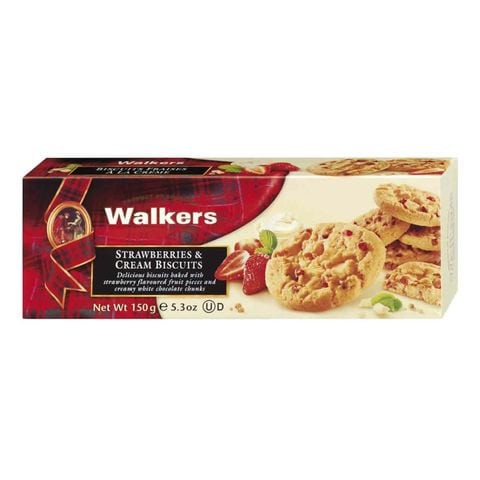 WALKERS STRABERRIES&CREAM 150GR