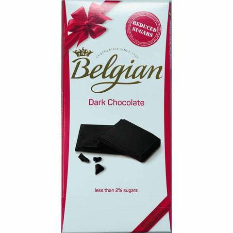 Belgian No Sugar Added Dark Chocolate 100g