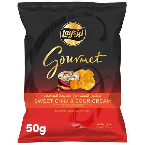 Lay&#39;s Gourmet Sweet Chilli and Sour Cream Potato Chips 50g