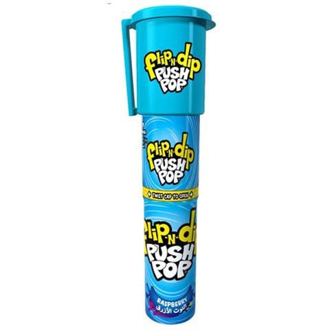 Bazooka Flip-N-Dip Raspberry Flavoured Push Pop Candy 25g