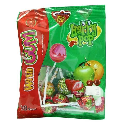 Al Seedawi Happy Pop With Gum Lollipops 110g