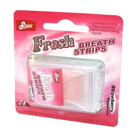 Fuwei Fresh Strawberry Peppermint Breath Strips 0.6g