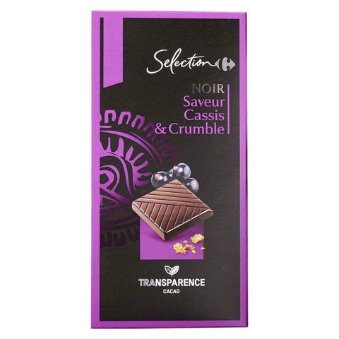  Noir Black Cassis &amp; Crumble Flavour Chocolate 100g