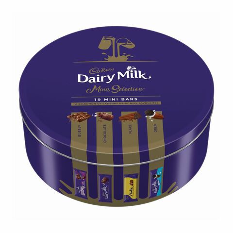 Cadbury Milk Chocolate Assortment Tin (plain, bubbly, flake, oreo) 250g