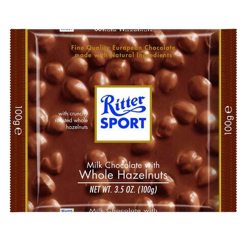 Ritter Sport Hazelnut Milk Chocolate Bar 100g