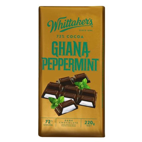 Whittaker&#39;s Ghana Peppermint Chocolate 220g