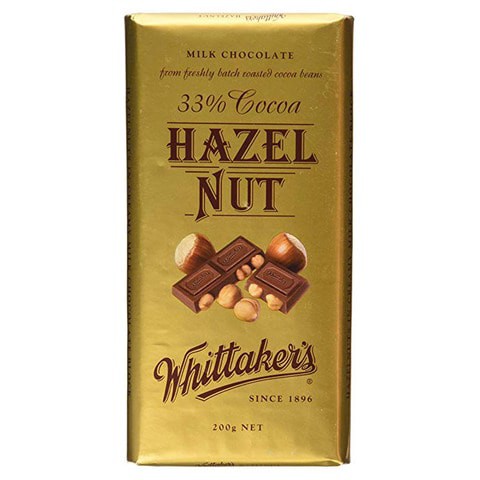 WHITTAKERS HAZELNUT BAR 200GR