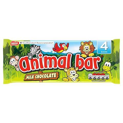 Nestle Animal Bar Milk Chocolate 19g x4