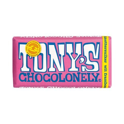 Tony&#39;s Chocolonely White Raspberry Chocolate Bar 180g