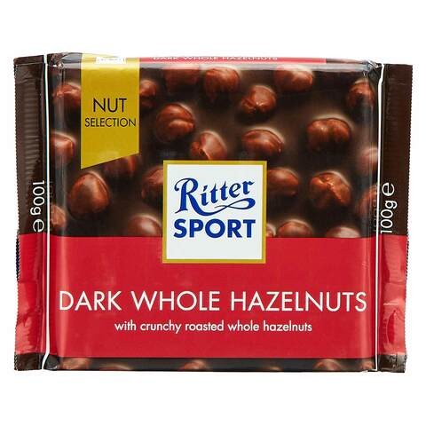 Ritter Sport Dark Whole Hazelnuts Bar 100g