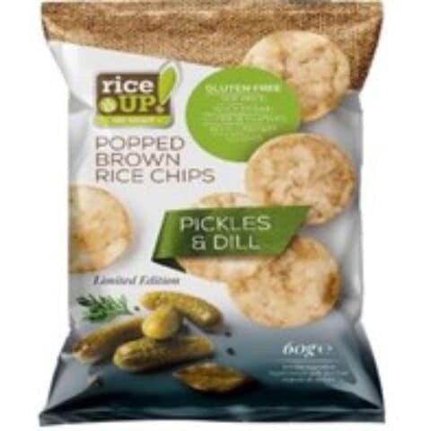 Rice Up Whole Grain Rice Chips Pickles &amp; Dills 60g