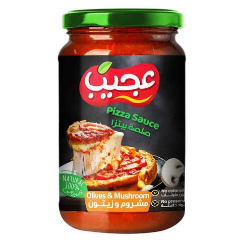 Ajeeb Olives And Mushroom Pizza Sauce 360g