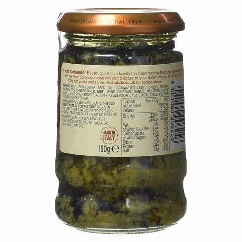 SACLA CORRIANDER PESTO 190G