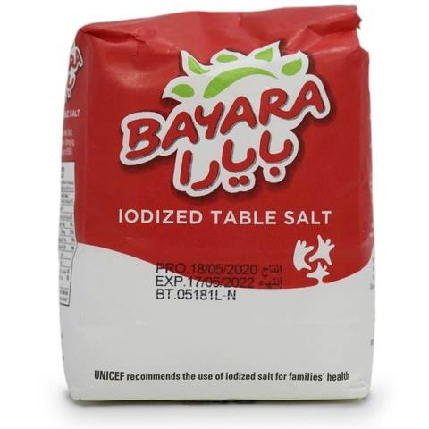 Bayara Iodized Table Salt 1kg