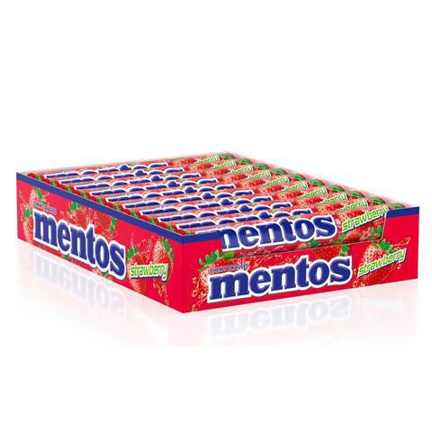 Mentos Sweets Strawberry Candies 38g x Pack of 20