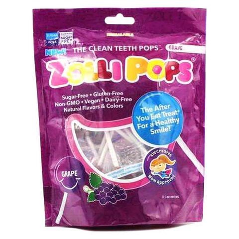 Zolli Pops Clean Teeth Pops Grape Flavour 87g