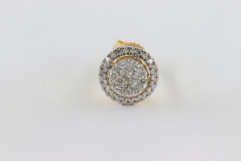 18k ILLUSION DIAMOND EARRING 0.33 CTS-Yellow Gold