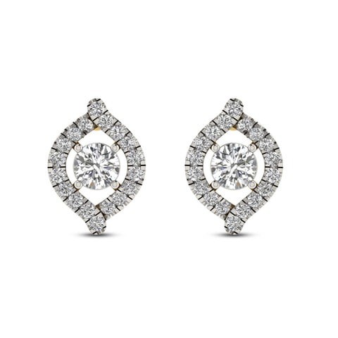 18k ILLUSION DIAMOND EARRING 0.22 CTS-White Gold