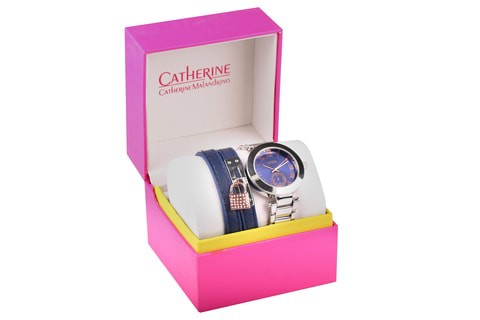 Catherine Classic Ladies Stainless Steel Watch Bangle Set-829020