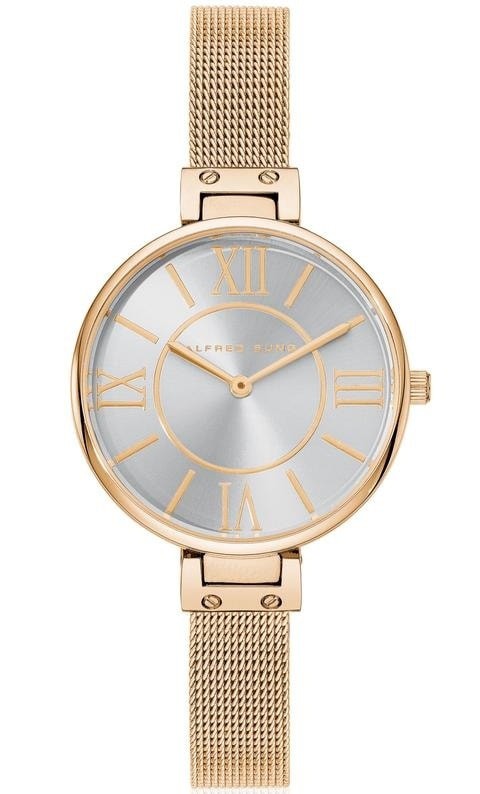Alfred Sung - Women&#39;s Silhouette Analog Watch AS2023RM-2A | Gold colour | Stainess Steel | Water Resistant