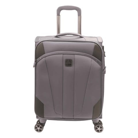 Slazenger Transit 8 Wheel Expandable Soft Luggage Trolley Bag 55cm Grey