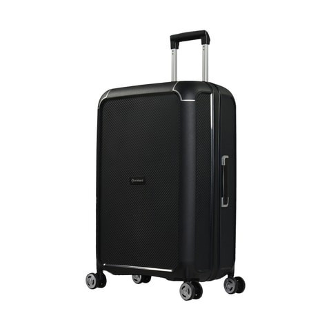 Eminent Brand Hardsided PP Medium Check-In Size 76 Centimeter (28 Inch) 4 Twin-Wheel Spinner Luggage Trolley in Black Color B0002-28_BLK