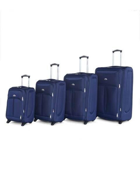 Senator Brand Softside 4 Piece Set of 2 Wheel EVA Luggage Trolley in Blue Color KH108-4_BLU