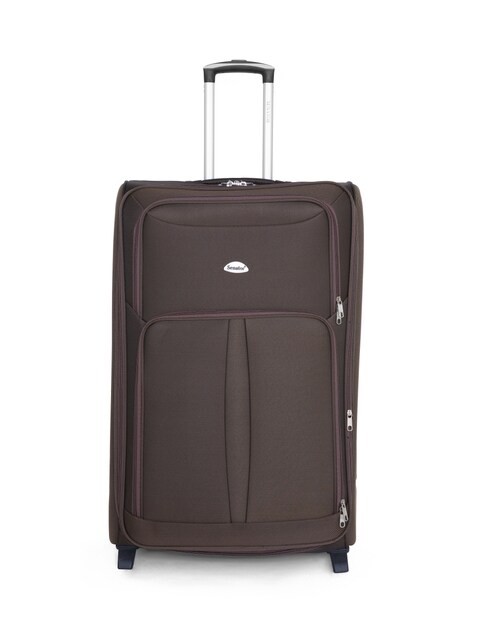 Senator Brand Softside Small Check-in Size 60 Centimeter (24 Inch) 2 Wheel EVA Luggage Trolley in Brown Color KH108-24_BRN