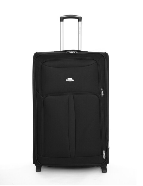 Senator Brand Softside Small Check-in Size 60 Centimeter (24 Inch) 2 Wheel EVA Luggage Trolley in Black Color KH108-24_BLK