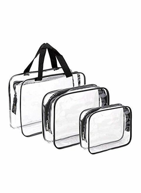 Generic 3-Piece Toiletry Kit Clear/Black