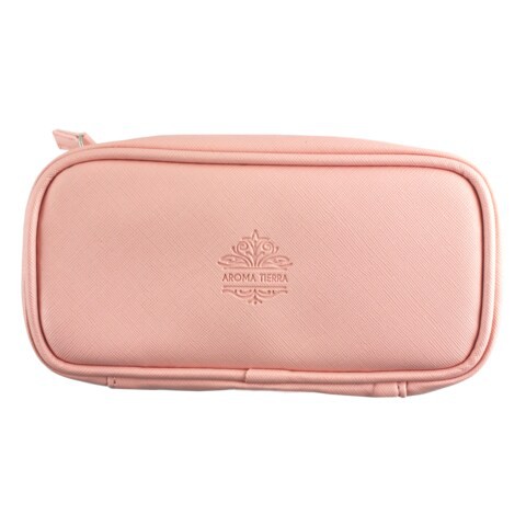 Aroma Tierra - Cosmetic And Essential Oil Bag - Pastel Pink