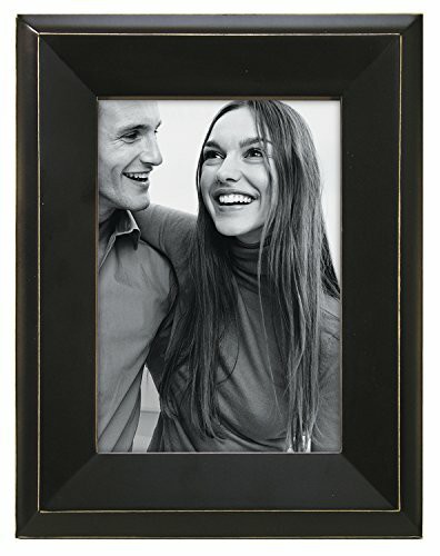 Malden International Designs Hudson Black Scratch Picture Frame, 5x7, Black