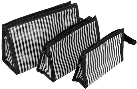 Set of 3 Toiletry Organizer Jewelry Makeup Kit Bag Cosmetic Pouch Travel Organizer for Men &amp; Women