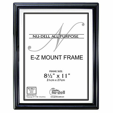 8.5 x 11 EZ Mount Economy Document Frame Plastic Face, Black