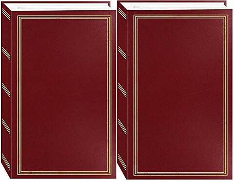 3-ring Pocket Burgundy Album for 504 Photos - 4x6 (2 Pack)