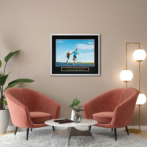 Motivational Posters with Aluminum Frame 60cm x 50cm (TEAMWORK - RELAY RUNNERS)