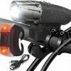 RAG&amp;SAK&reg; Bike Light,USB Rechargeable Bike Light Set Bicycle Headlight Free Tail Light, LED Front and Back Rear Lights for Mountain Bike and Road Bike Cycling Safety