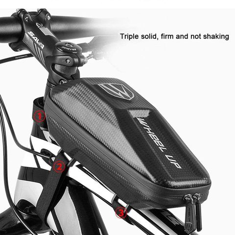 BIKE BAG WHEEL UP Bike Top Tube Bag Waterproof Bicycle Frame Bags Shockproof Front Tube Handlebar Bag for Road Mountain Bikes Cycling