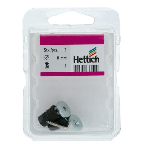 Hettich Rigid Magnetic Catch 1 Kg (8 Mm, 2 Pcs, Black)