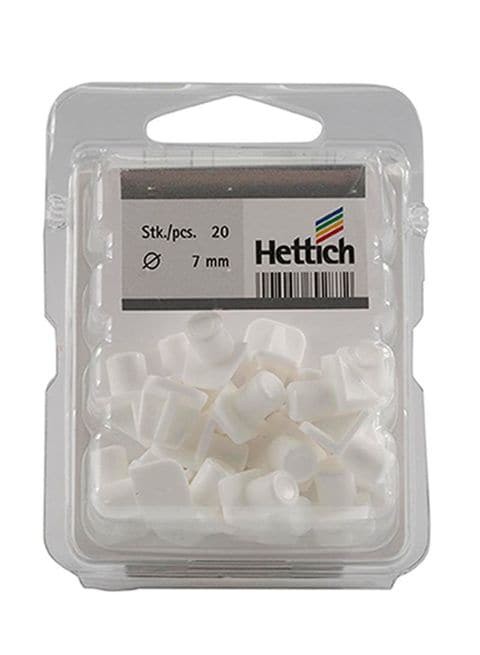 Hettich 20-Piece Plastic Shelf Support White 7millimeter