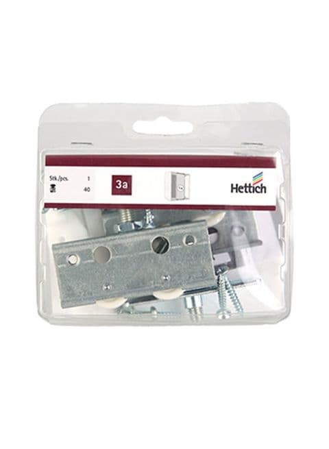 Hettich 2-Piece No.3 Sliding Door Fitting Grey