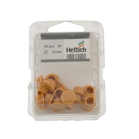 Hettich Trim Caps (Alder Beech, 10 mm, Pack of 20)